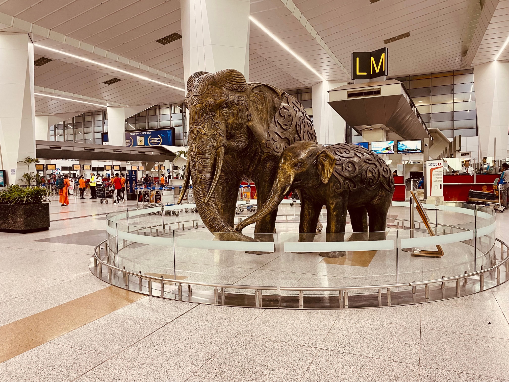 Elephant Sculptures at New Delhi Airport